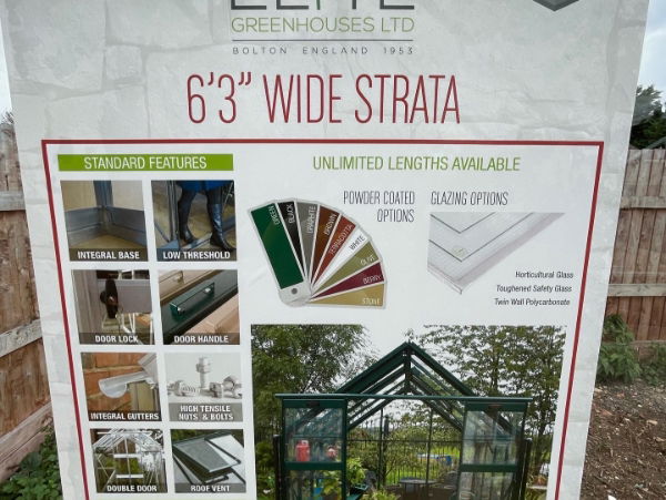 ELITE Greenhouse Strata 12'4 x 6'3. On display